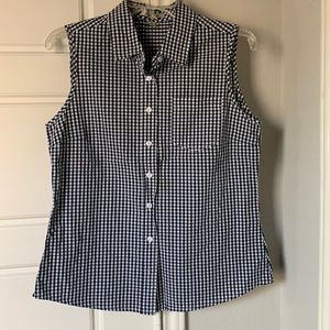 Gingham button down blouse